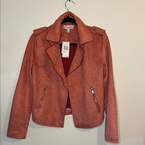 Philosophy Small Coral Faux Leather Jacket